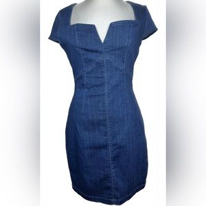 Guess Juliana Stretchy Denim Sweetheart Dress Size Medium